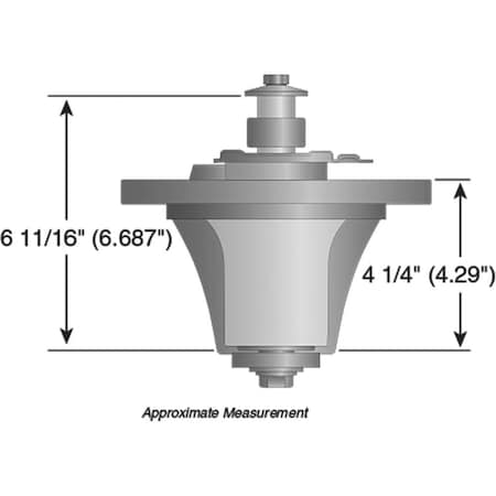 Stens Spindle Assembly For Grasshopper 9661 With 61" Deck, Center Position 285-960